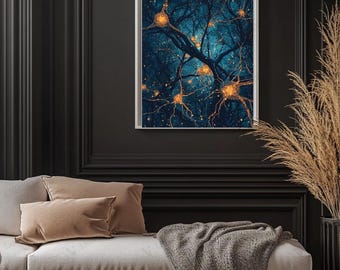 The Neuron Forest — Bioluminescent Brain Art