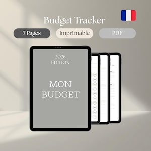 Digital Budget Planner PDF Planificateur Budget Français Finance Tracker, Suivi Dépenses Épargne GoodNotes iPad Impression