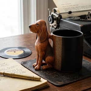 Creative 3D Animal Shape Ceramic Mug,Unique Dog Coffee Mugs Gift With Handle