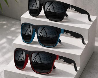 Gafas de sol polarizadas cuadradas vintage para hombre y mujer – Protección UV400, estilo moderno y lujoso.