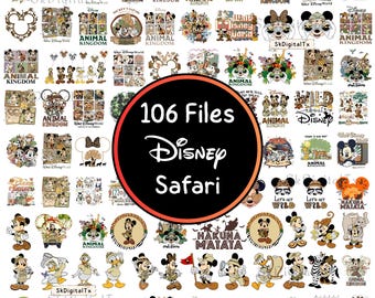 Mouse Safari Png Bundle, Wild Animal Park Clipart Download, Magic Vacation Shirt Design, Printable Sublimation File, Digital Png