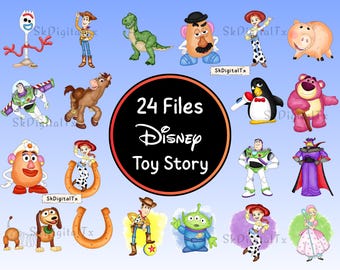 Toy Story Png Bundle, Woody And Buzz Lightyear Clipart Download, Watercolor Toy Birthday Shirt Design, Sublimation Png Files
