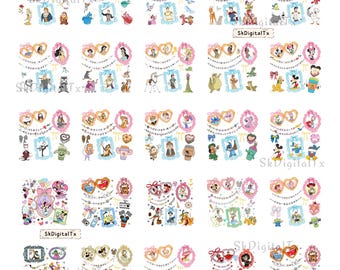 Coquette Princess And Friends Png Bundle, Cartoon Mouse Bow Sublimation Design, Cute Toy Alien Clipart Download, Printable Shirt Png