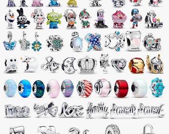 Charm de plata de ley 925 con diseño de dibujos animados – Charm para pulsera estilo Pandora – Regalo de joyería europea DIY para ella