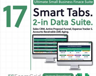 Freelance Finance Spreadsheet | Excel CRM, Expense Tracker & Invoicing