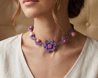 Boho-Häkelchoker-Halskette