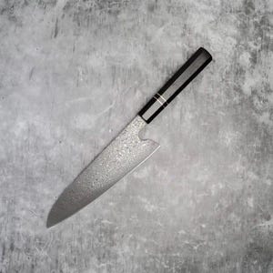 Handgjord Damaskus Kockkniv Japansk Stil Kökskniv Svart Handtag Gyutokniv Rakbladsvass Matlagningskniv Gåva till Kock