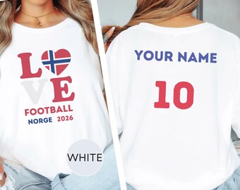Norway Football Love T-Shirt 2026, Football 2026 Gift, World Soccer Gift Crewneck Sweatshirts
