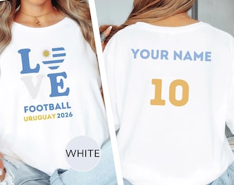 Uruguay Football Love T-Shirt 2026, Football 2026 Gift, World Soccer Gift Crewneck Sweatshirts