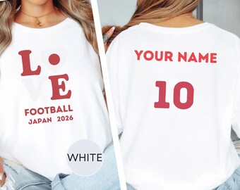 Japan Football Love T-Shirt 2026, Football 2026 Gift, World Soccer Gift Crewneck Sweatshirts