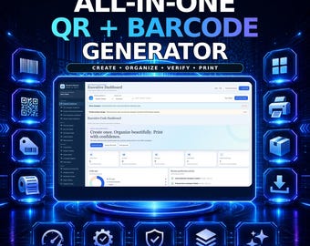 QR Code Generator & Barcode Label Maker Web App (Offline Browser Download)