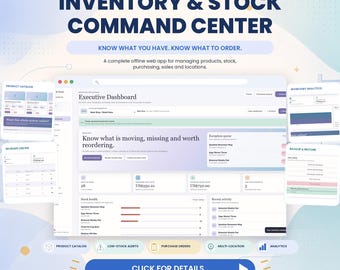 Inventory Tracker Web App | Stock Management, Product Tracker, Purchase Orders and Sales | Browser Download
