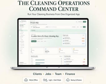 Cleaning Business Web App, Job Scheduler, Client CRM, Invoicing (Browser Download)