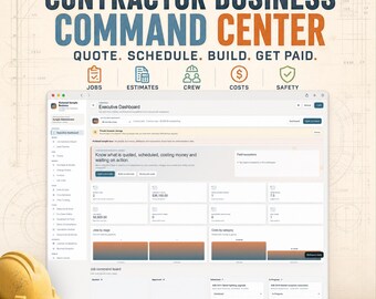 Contractor Business Management System, Job Costing, Finance Tracker (Offline Web App)