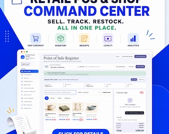 Retail POS System Web App | Point of Sale, Cash Register, Sales and Inventory Management | Offline Browser Download
