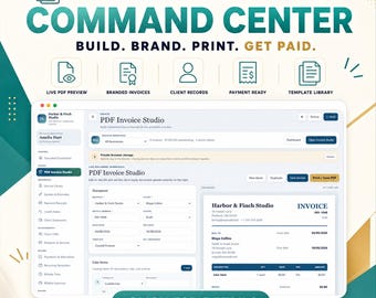 PDF Invoice Maker Web App | Business Invoice Generator, Quotes, Receipts, Payment Tracker and Client Records | Offline Browser Download