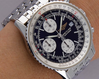 Refurbish Breitling Old Navitimer A13322 Black Dial on Bracelet