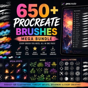 Mega paquete de pinceles para Procreate