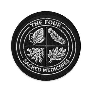 The Four Sacred Medicines Circular 3 Inch Diameter Embroidered patches