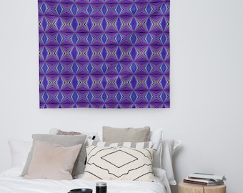 Retro Psychedelic Geometric Indoor Wall Tapestry