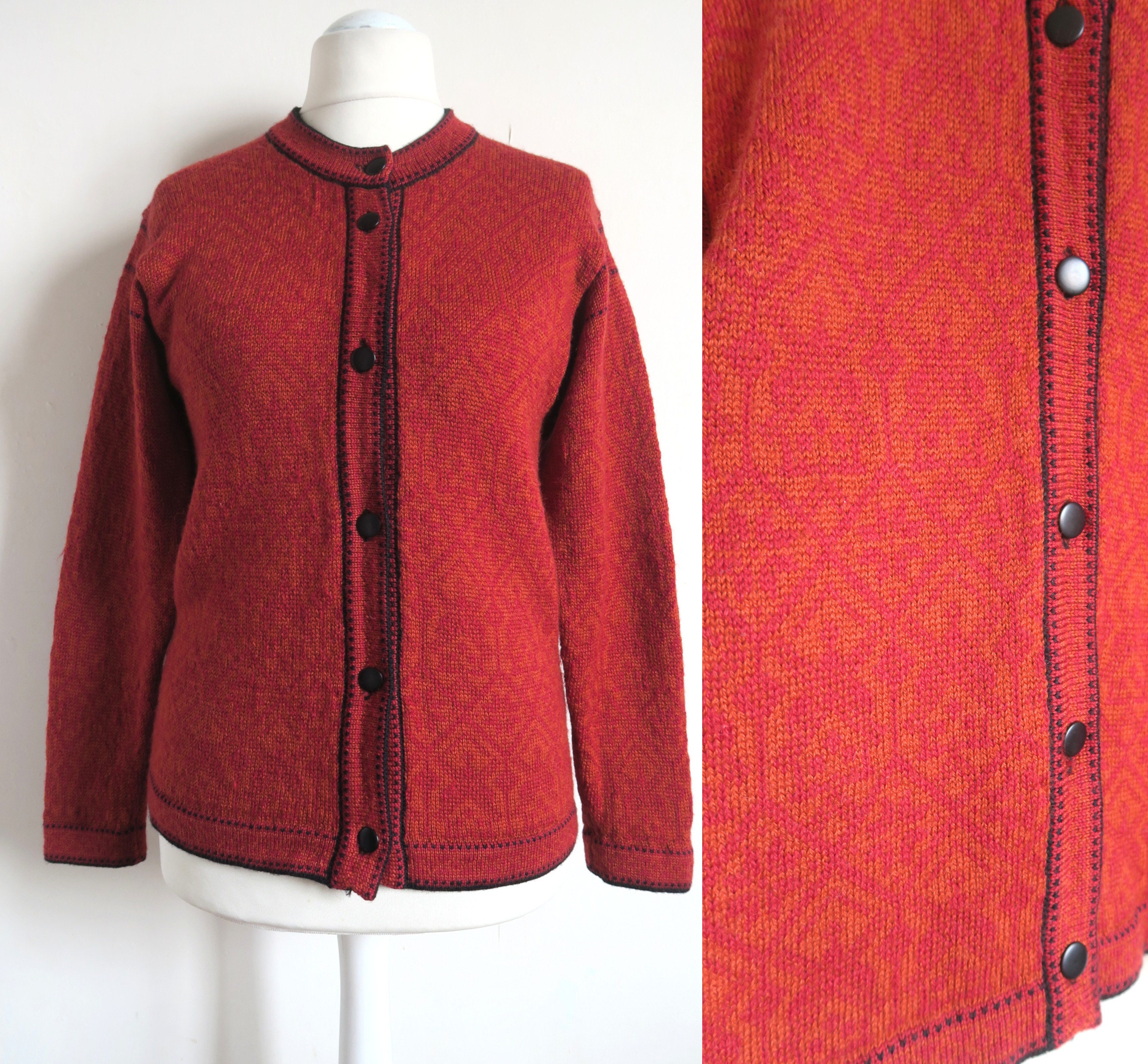 Scandinavian Nordic Knitted Cardigan, Apleks Estonian
