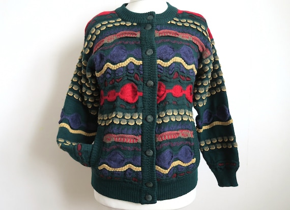 Oskar Haug Knitted Cardigan Irish Crazy Knit Sweater 3D - Etsy Australia