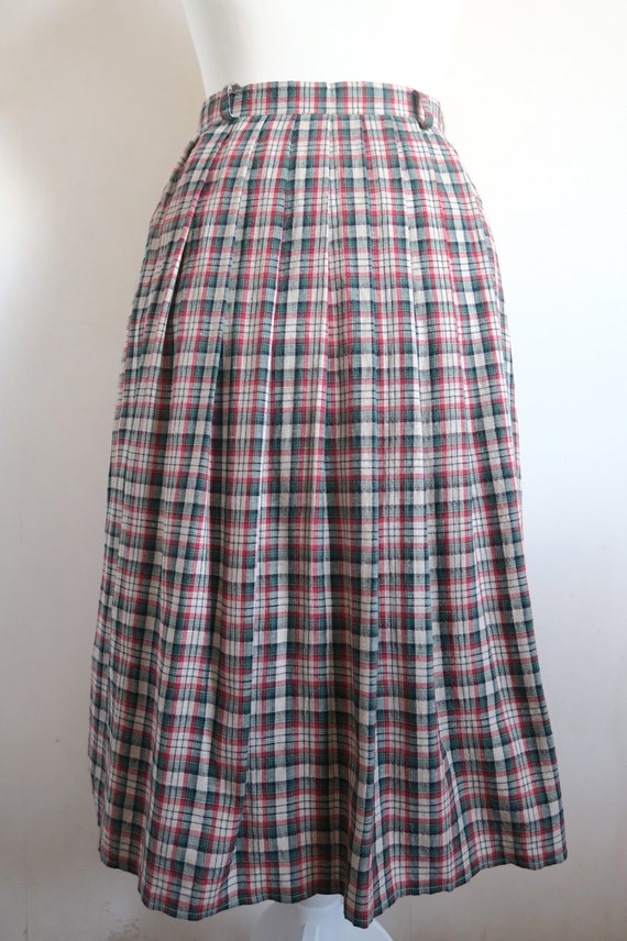 Hammer Checked Peasant Skirt, Red, Green, Blue, B… - image 8
