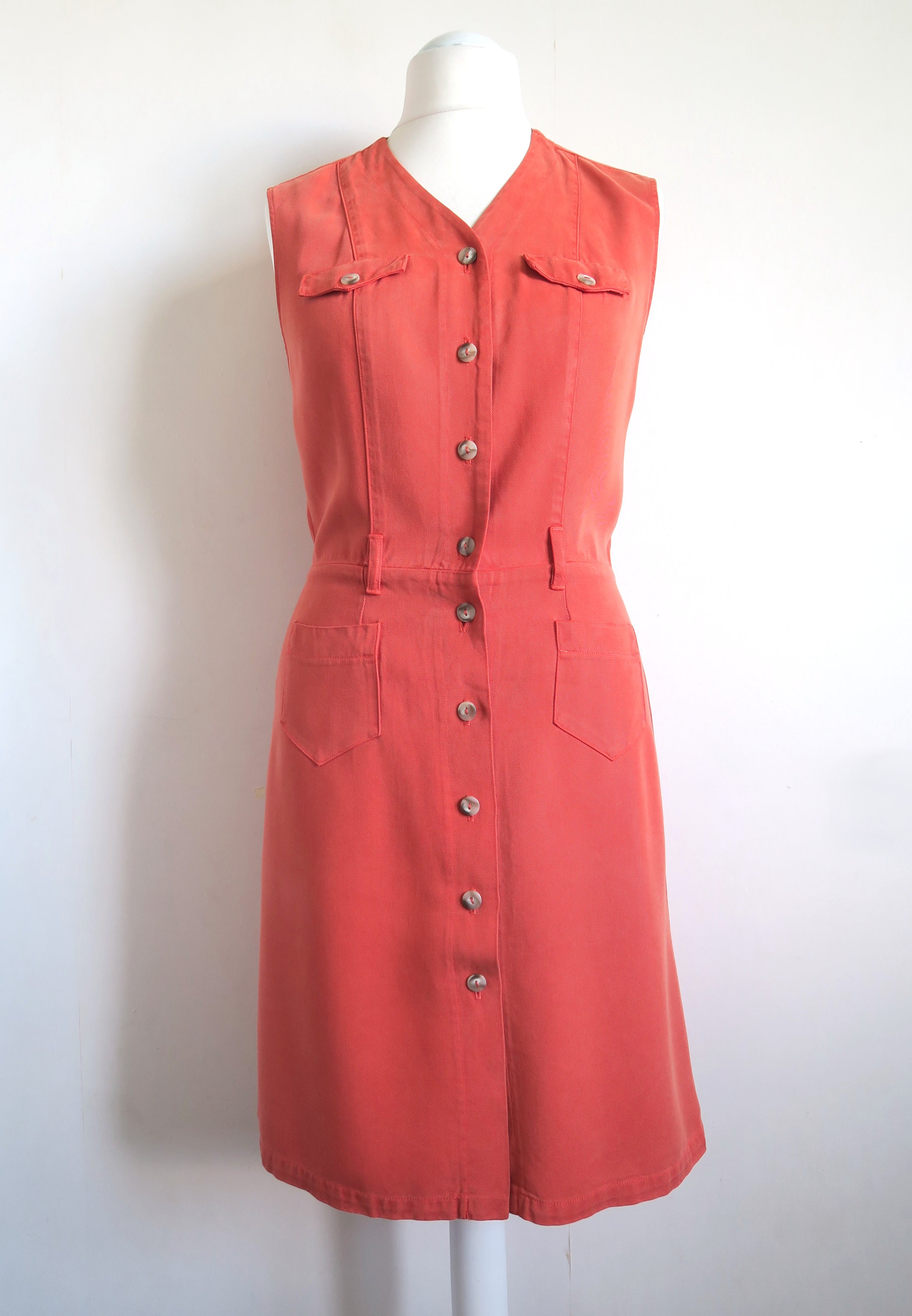 French Lyocell Pencil Dress Pale Coral Summer Gown - Etsy