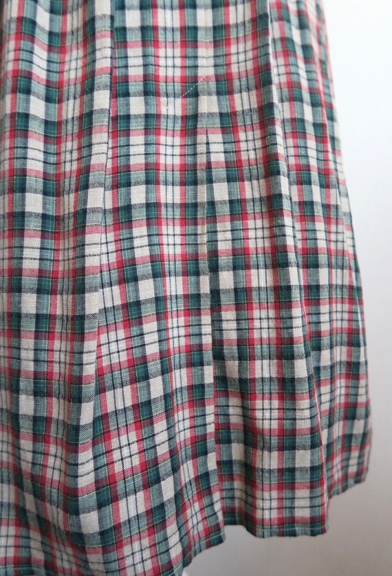 Hammer Checked Peasant Skirt, Red, Green, Blue, B… - image 5