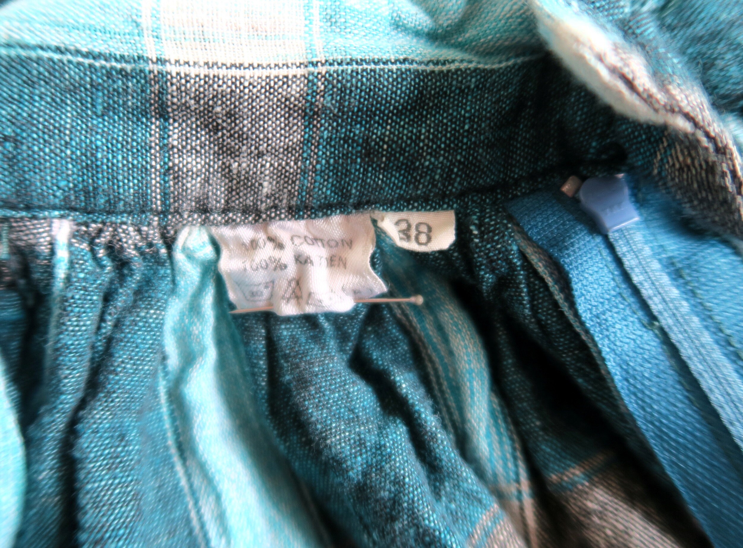 Madras Check Full Layered Skirt Teal Green Aqua Blue Cotton - Etsy