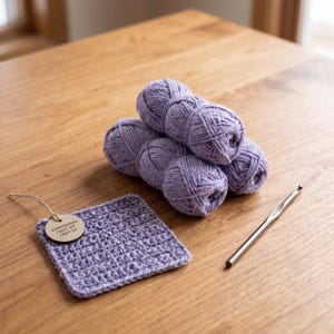 Beginner Crochet Swatch Pattern, Learn To Crochet, Easy Single Crochet Practice Swatch, Crochet For Beginners, Starter Pattern