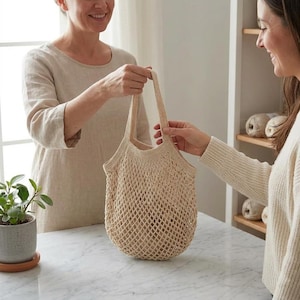 Crochet Market Bag Pattern, Crochet Mesh Bag, Beginner Crochet Tote, Reusable Shopping Bag, Easy Grocery Bag Pattern