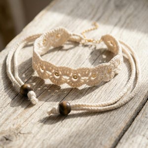 Crochet anklet pattern with beads, Step by step beaded crochet anklet, Adjustable crochet anklet, Summer crochet anklet pattern