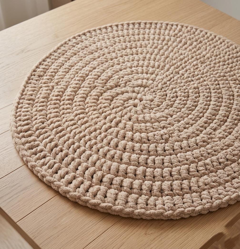 Crochet Rug Pattern Chunky Crochet Rug Pattern Soft Plush