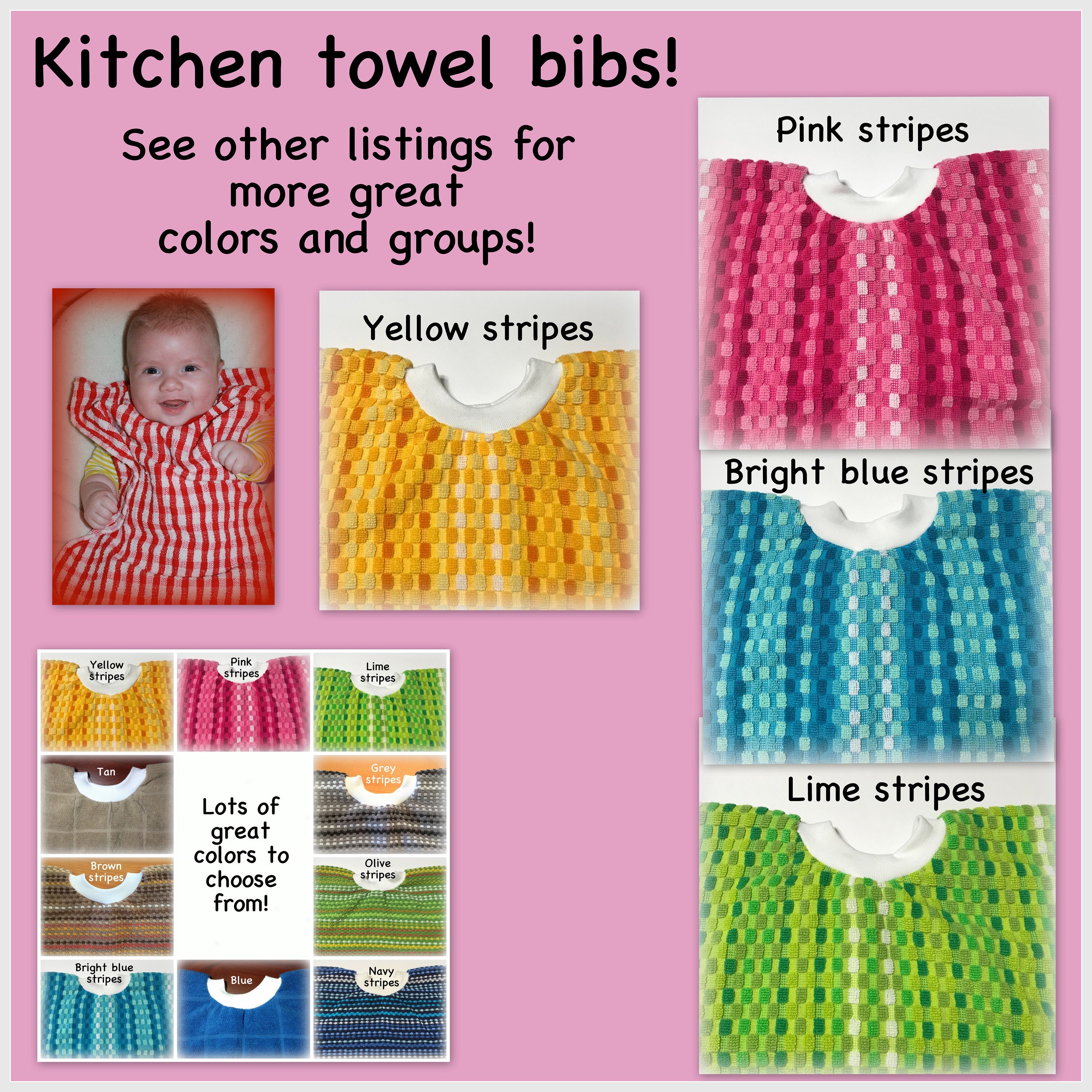 dish towel baby bib pattern