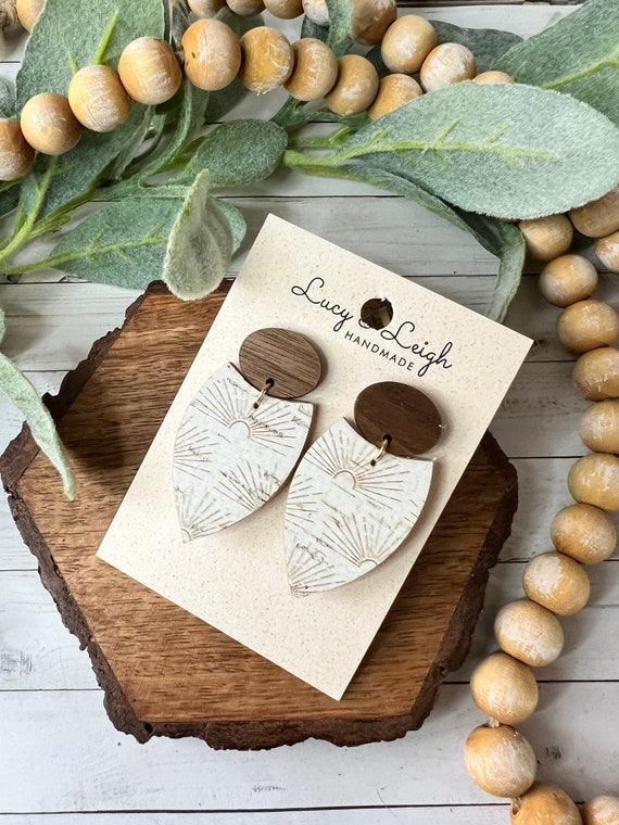Dangle leather earrings clearance