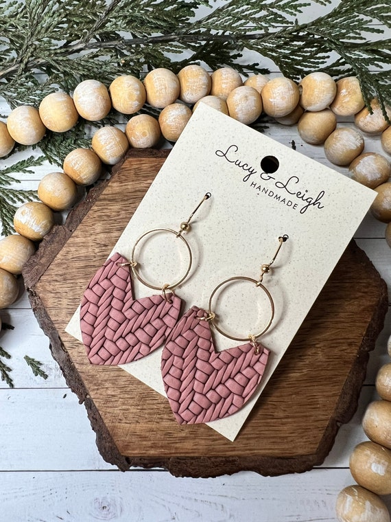 Leather Earrings Handmade Boho Earrings Dangle Dangle and Drop