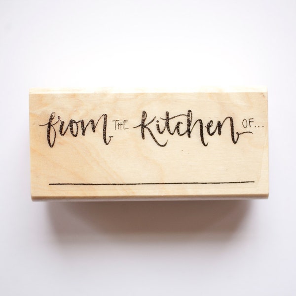 From the Kitchen of Original Calligraphy Stamp