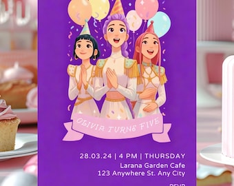 Invitación de cumpleaños al estilo Kpop: Plantilla de vídeo Star Fantasy (Descarga digital)