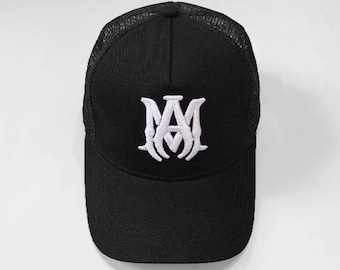 Amiri Inspired Trucker Hat Streetwear Mesh Hat | Unisex Embroidered Fashion Cap