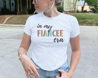 In My Fiancee Era Baby Tee, Engaged Bride Tee, Future Mrs Shirt, Engagement Gift for Her, Bridal Shower Outfit, Bride to Be Tee