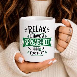 Spreadsheetmok voor collega, grappige Excel-koffiemok, cadeau data-analist, accountantmok, kantoorhumorbeker, cadeau spreadsheetliefhebber