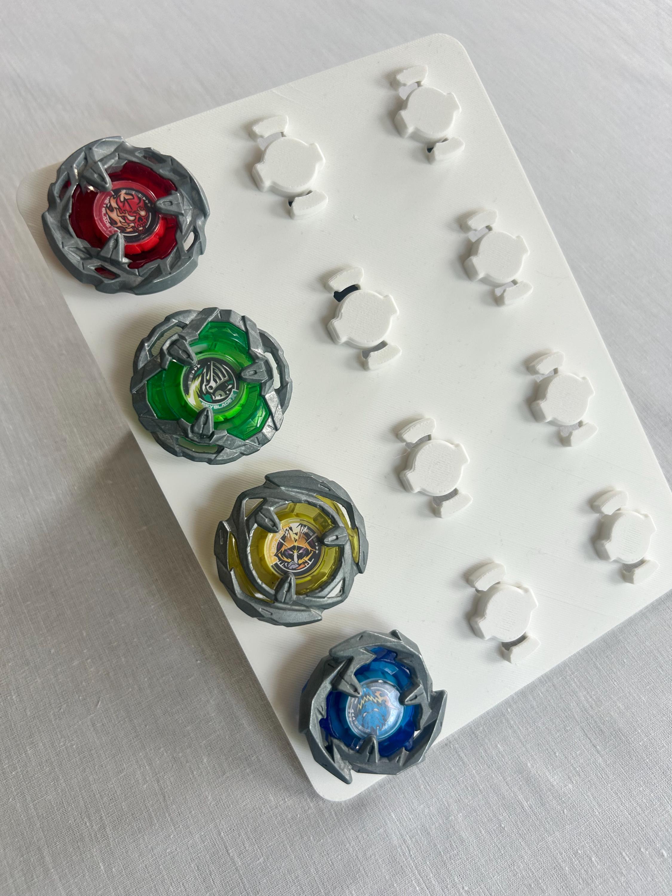 3D Printed Beyblade Display Panel | Holds 12 Beyblades | Wall or Shelf ...