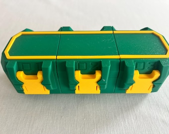 3D-geprinte Beyblade Deck Box voor 3 Beyblades | Kliksluiting met Insert Tray