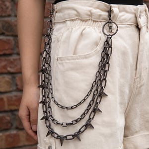 Heavy Duty Gun Metal Heavy Rollo Link Chain Belt Extra Large Gunmetal 11mm Rolo Chain Mens Necklace main image 4