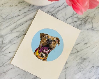 Circular Vignette Cute Custom Pet Portrait