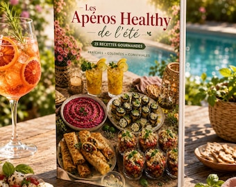 Aperitivos saludables de verano | 25 recetas fáciles | Verrines, cócteles sin alcohol, bocaditos y patés | Libro electrónico en PDF de NutriVibe
