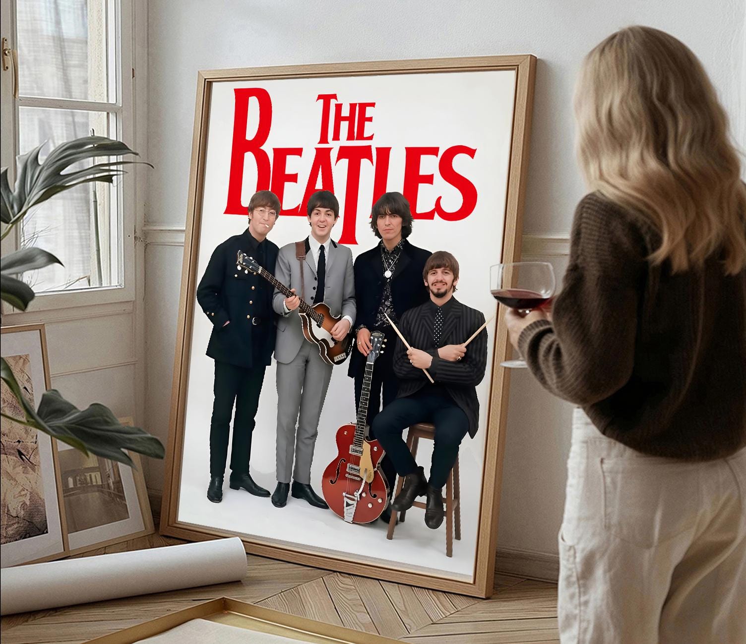 Vintage Rock Band Poster, 1960s Wall Art, Music Lover Gift