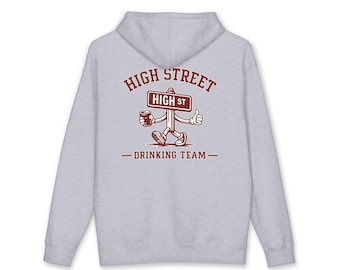 Sudadera con capucha del equipo de bebedores de High Street de Ohio State / Logotipo de letrero de calle retro
