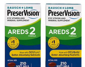 PreserVision AREDS 2 Eye Vitamins & Mineral Supplement 210 Soft Gels (2 pack)